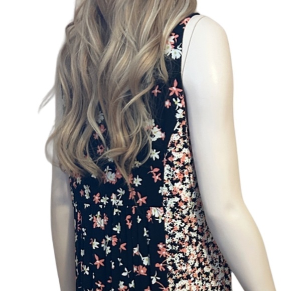 J. Jill Maxi Midi Dress Floral Rayon Patchwork Sleeveless Versatile Pretty - Picture 10 of 16